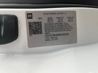 2022 Chevrolet Corvette Stingray 3LT